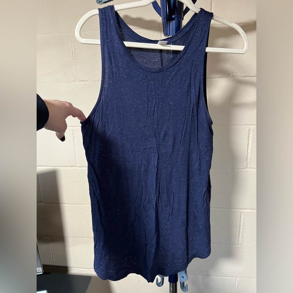 Old Navy sparkle, navy blue tank top
